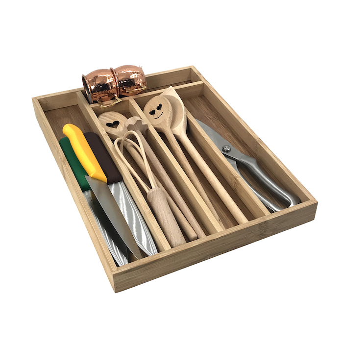 Bamboo Cutlery Tray 38X28cm