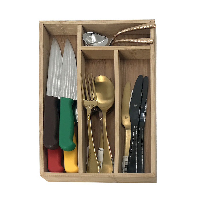 Bamboo Cutlery Tray 33X22cm