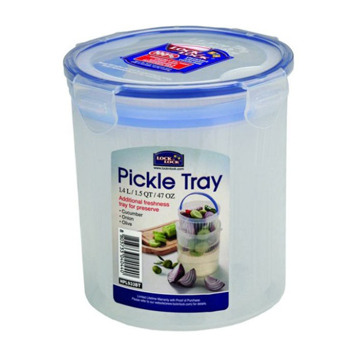 Lock and lock pickle container with tray 1 4l storage
