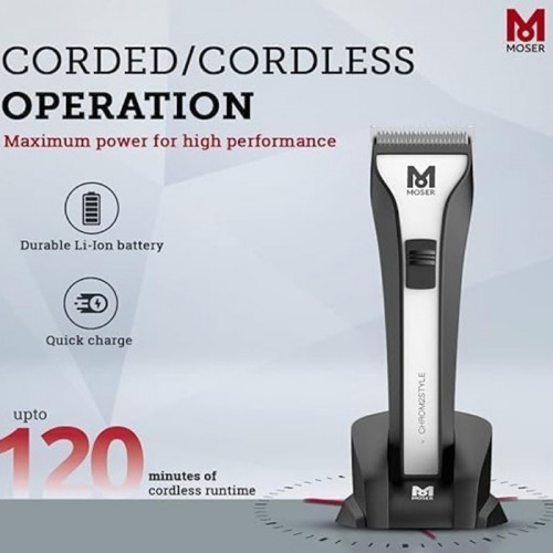 Moser Hair Clipper Chrom2Style 3 Pin