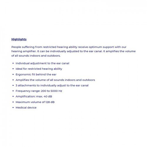 Beurer Ha20 Hearing Aid Health
