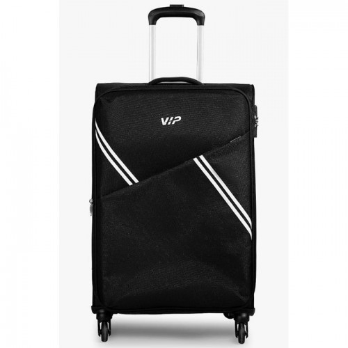 VIP Luggage Soft Trolley Bag Expandable 58Cm Black