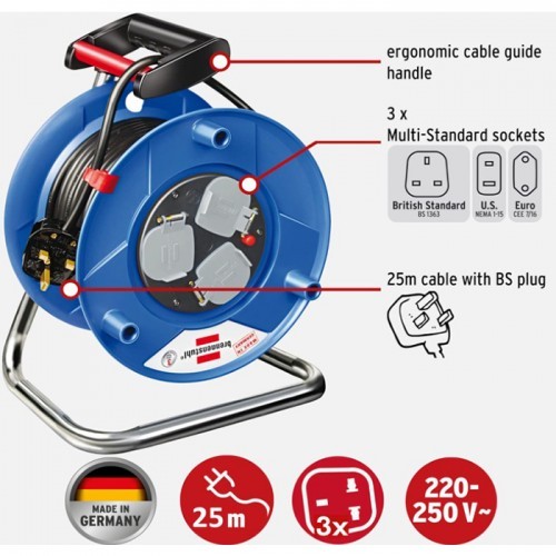 Brennenstuhl Cable Reel Extension Pc 25Mtr