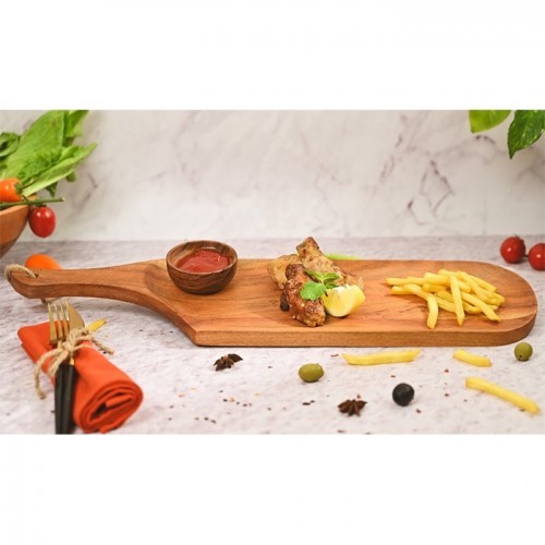Long Paddle Acai Wood Serving Board 54Cm