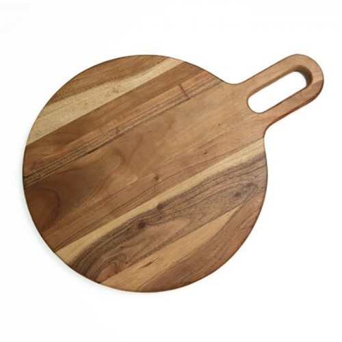 Round Chip & Dip Acai Wood Platter with Bowl 30Cm
