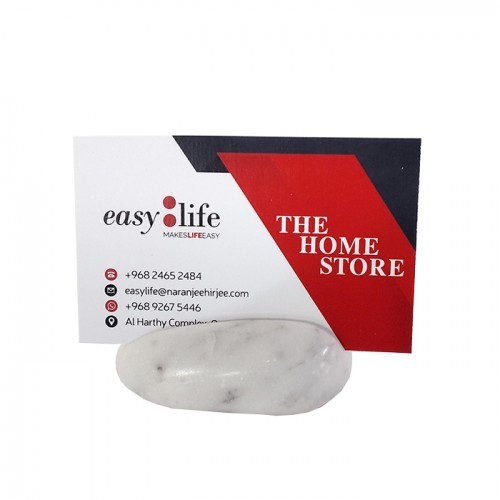 Stone Place Card Holder White Marble 6Cm