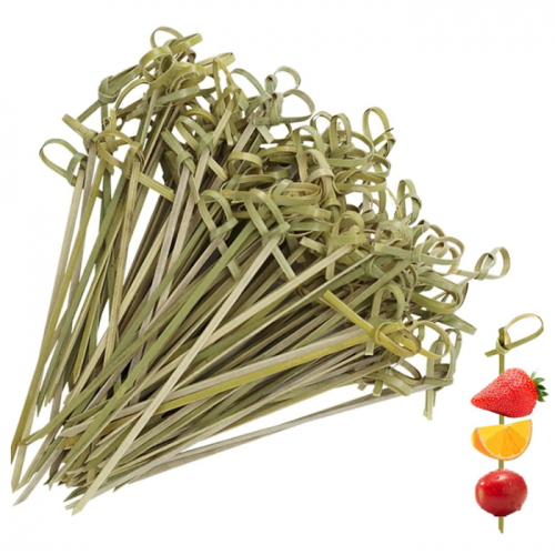 Bamboo Knot Skewers food picks 11cm 1x100pcs Disposables