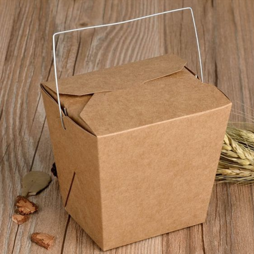 Kraft Food Pail Small with Steel handle Large 1x160pcs