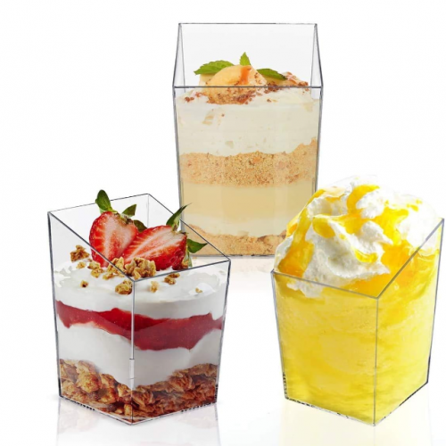 Retail Square Slope Cups 60Ml 1x12pcs Disposables