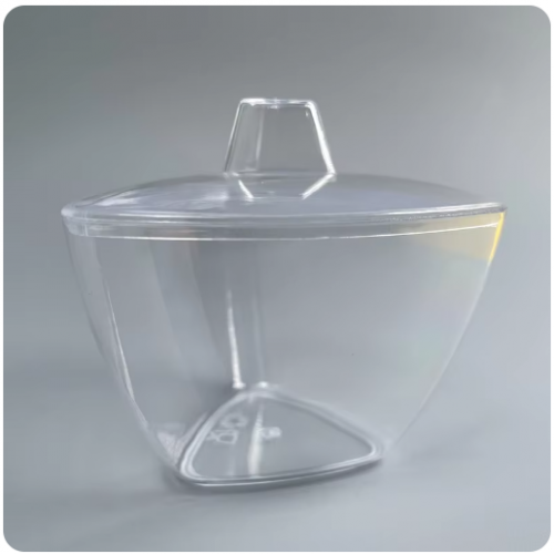 Retail Dessert Cups with lid 1x12pcs 85Ml Disposables