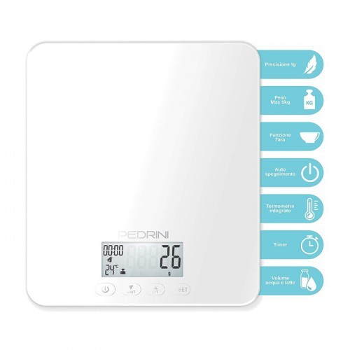 Pedrini Kitchen Weighing Food Scale Digital Baking