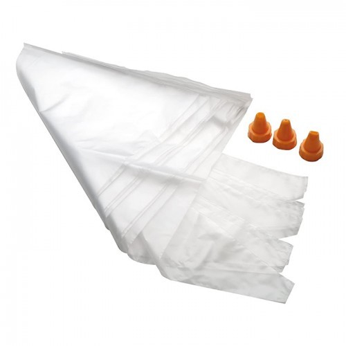 Icing Piping Bags Baking 10Pcs with 3 Nozzles Baking