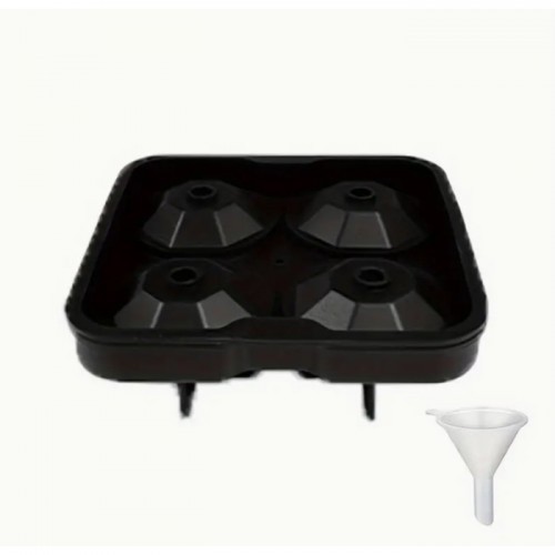 Ice Mould Silicon Diamond 4 slots 1Pc Kitchen Hotel Bar Party