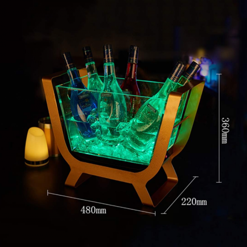 Premium Beverage/ Champagne Ice Bucket LED Light Function Kitchen Hotel Bar VRJ
