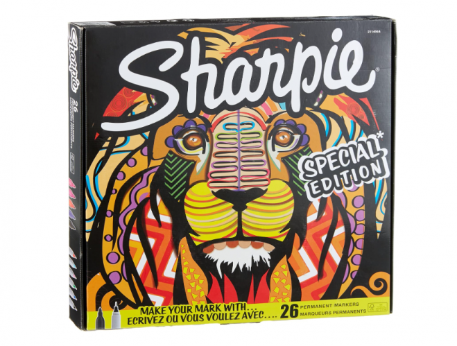 Sharpie Permanent Marker Lion Design Gift Pack 26 Colors Stationary