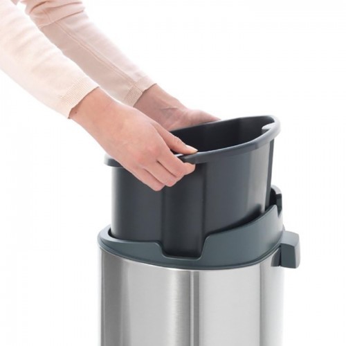Brabantia Touch Top Bin Matt Black Finger Print Proof Lid 40L Bath Kitchen Hotel