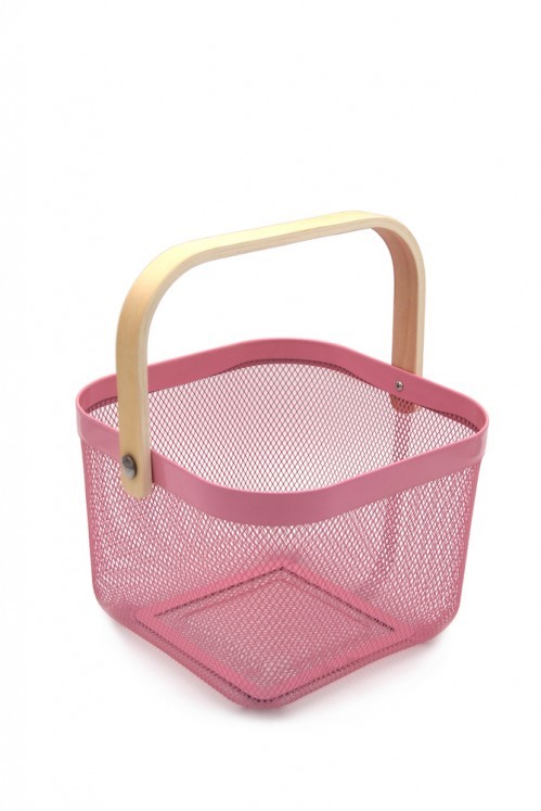 Metal Basket Assorted Colors 1pc