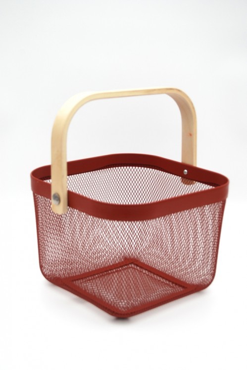 Metal Basket Assorted Colors 1pc