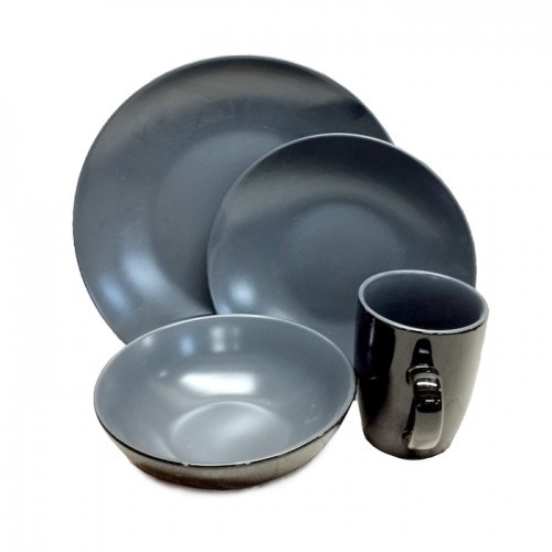 Dinner set Black 16pc