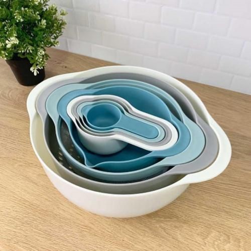 Easylife Multipurpose Mixing Bowl Colander Set 8Pcs Kitchen Deals