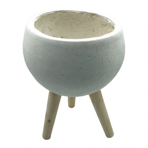 Easylife Fiberglass Planter White Design 2pcs Set