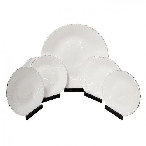Dessert Set White 7Pcs Dinner Set Crockery