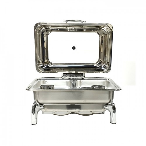 Chafing Dish Rectangle Hydraulic Lid Visible Window Large 9L Hotel