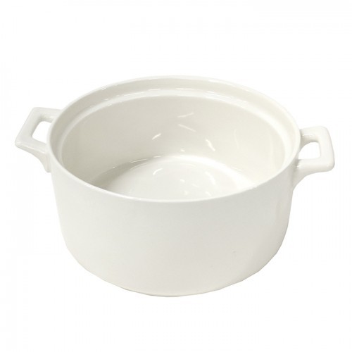 Ceramic Serving Dish With Handle White 26Cm Crockery Dessert Baking