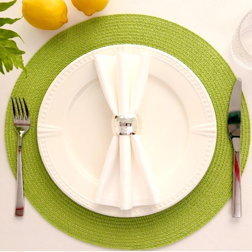 Placemat Round Woven 4Pcs Kitchen Home Decor Hotel