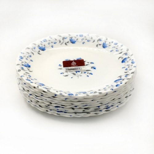 Endura Dessert Plate Blue Floral 23Cm 19Cm 4Pcs Set