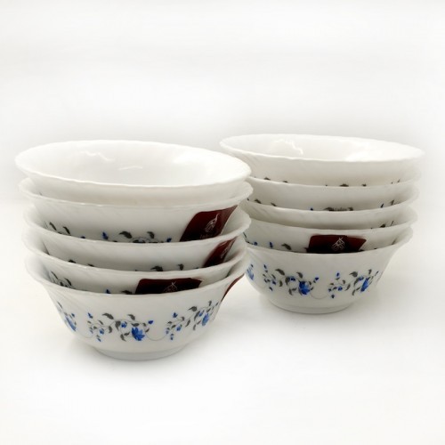 Endura Soup Bowl Floral Blue 10Pcs Set 12.5Cm