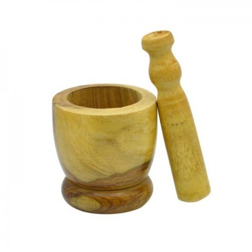 Raj Wooden Mortar and Pestle 10Cm Hotel Home