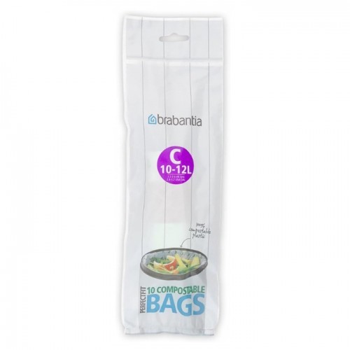 Brabantia Bin Liner Rolls Compostable Bags 10 to 12L Bath Kitchen Hotel