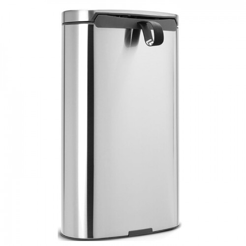 Brabantia Bin Silent Pedal Flat back Space Saving Matt Steel Finger Print Proof 30L Bath Kitchen Hotel