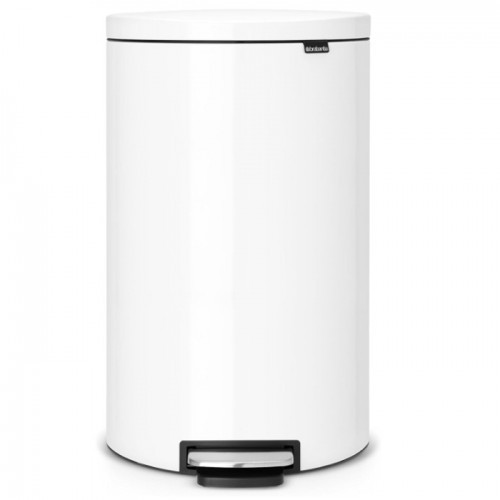 Brabantia Bin Silent Pedal Flat back White Space Saving 30L Bath Kitchen Hotel