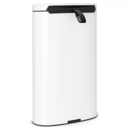 Brabantia Bin Silent Pedal Flat back White Space Saving 30L Bath Kitchen Hotel