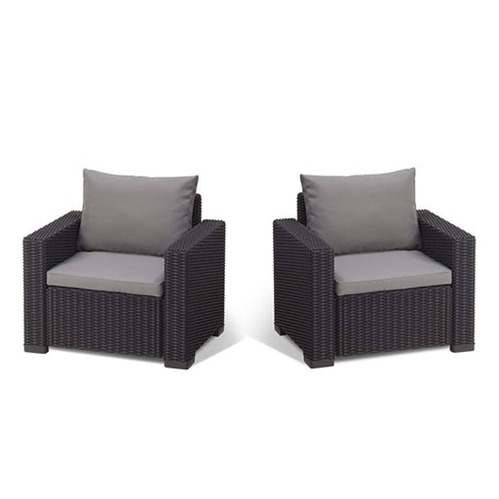 Allibert California Chair Furniture set 2Pcs Graphite