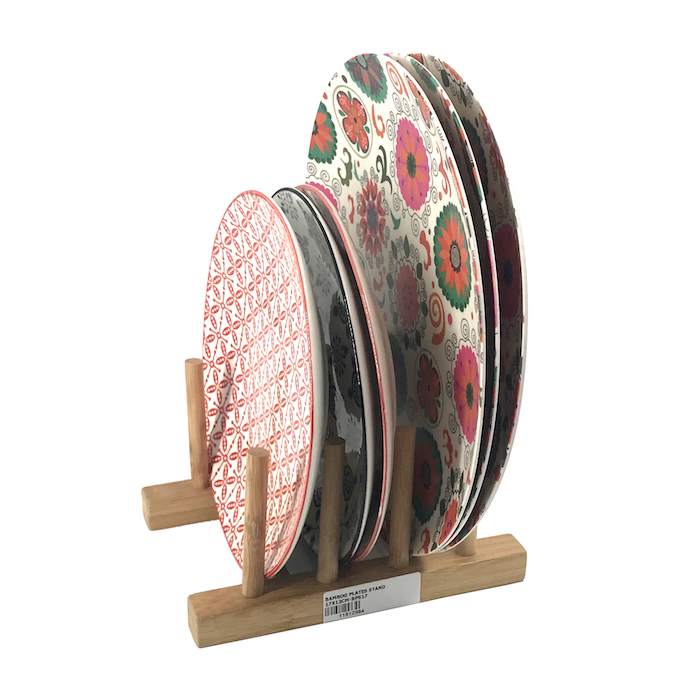 Bamboo Plates Stand 17X12cm