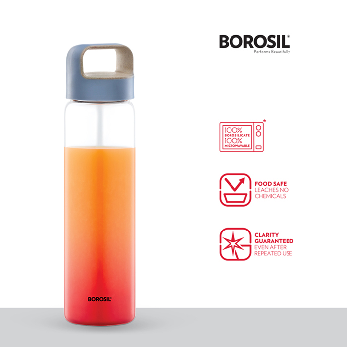 Borosil Neo Glass Bottle Blue 750ML