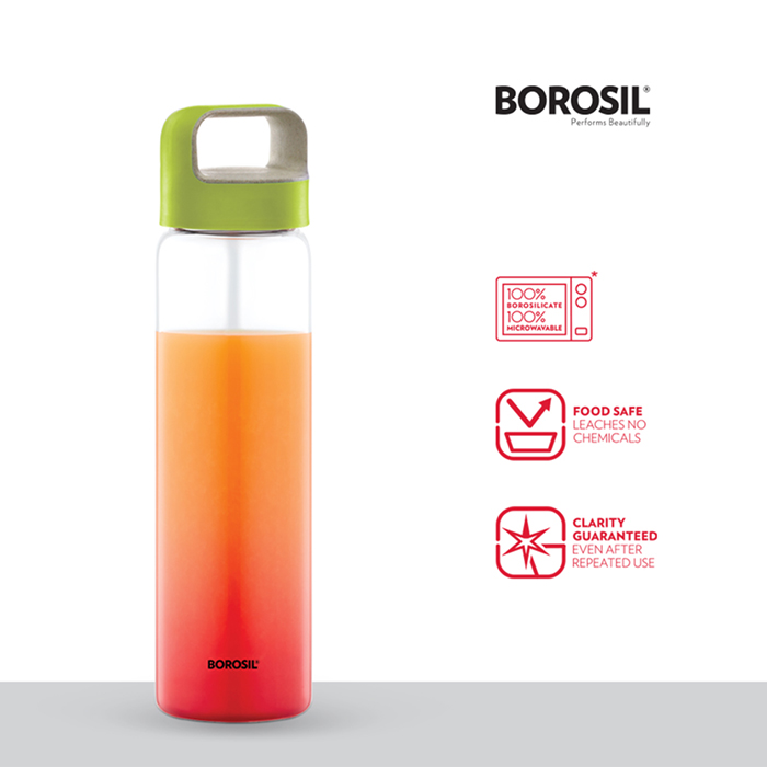Borosil Neo Glass Bottle Green 750Ml