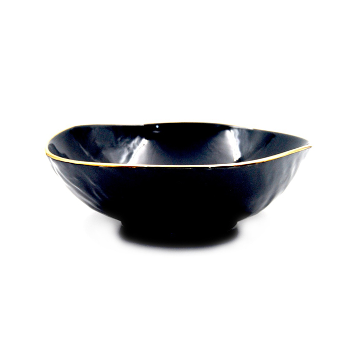 Ceramic Soup Bowl Gold Edge 11.5Cm Crockery