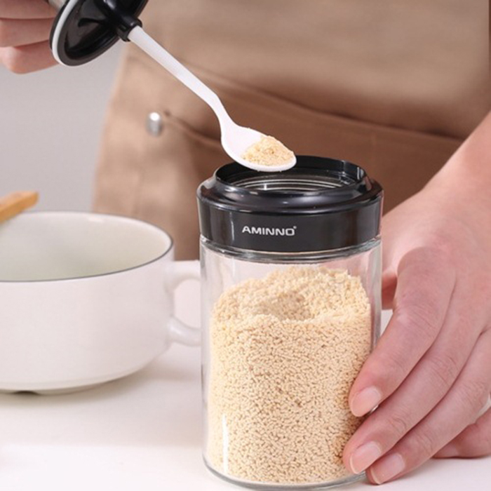 Cereal Container With Spoon