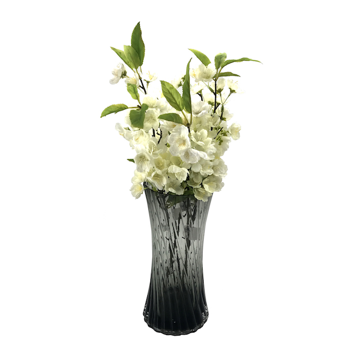 Glass Vase Twisted 28cm Planters Home Decor