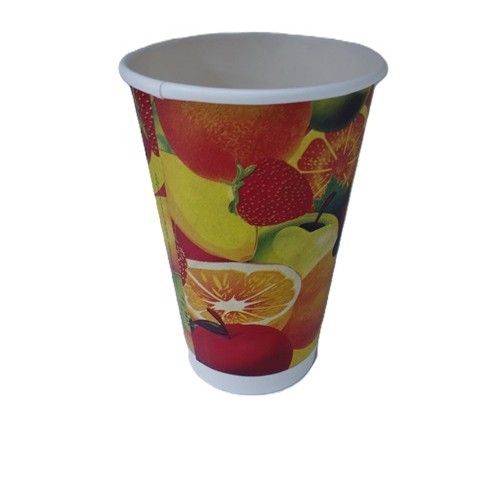 Disposable Paper Juice Cup W/Lid 12 Oz 1set x 50Pcs