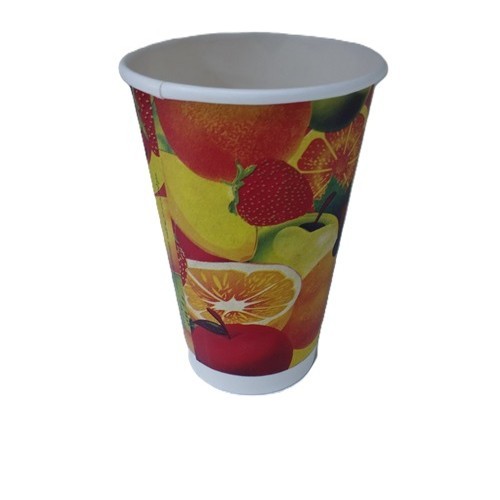 Disposable Paper Juice Cup W/Lid 16 Oz 1set x 50Pcs