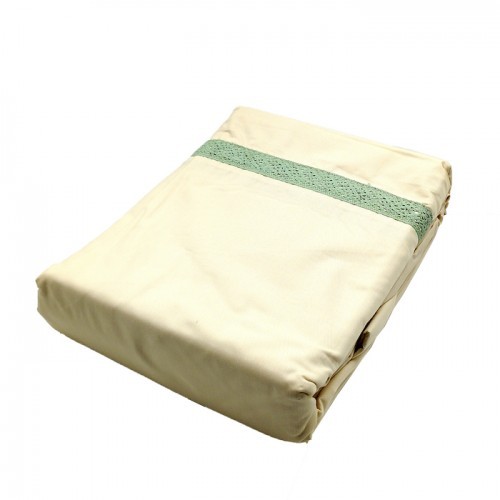 Luxury Lace Hem King Bedsheet Set Offer 2 Pcs Pack Green