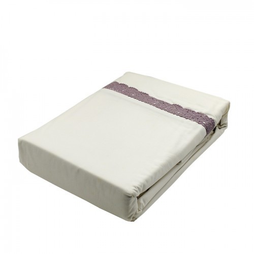 Luxury Lace Hem King Bedsheet Set Offer 2 Pcs Pack Purple