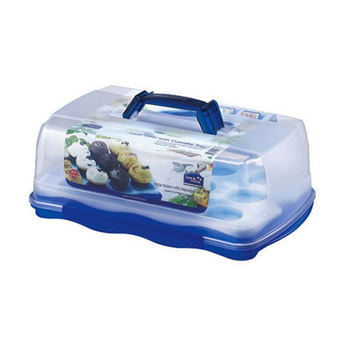 Lock and Lock Cake Storage Box With Cup Cake Tray Baking Container Deals
