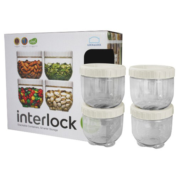 Lock and Lock Interlock 4Pc SET With Color Box