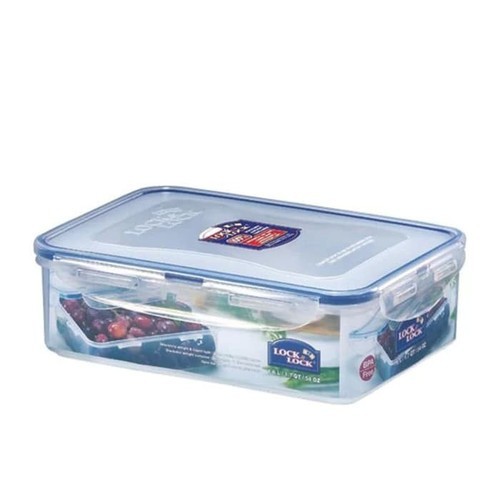 Lock and Lock Rectangle Short Food Container with Divider 550ml Deals